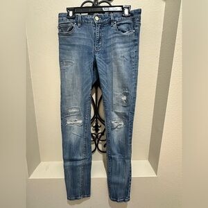 WHBM Skinny Leg Distressed Jeans